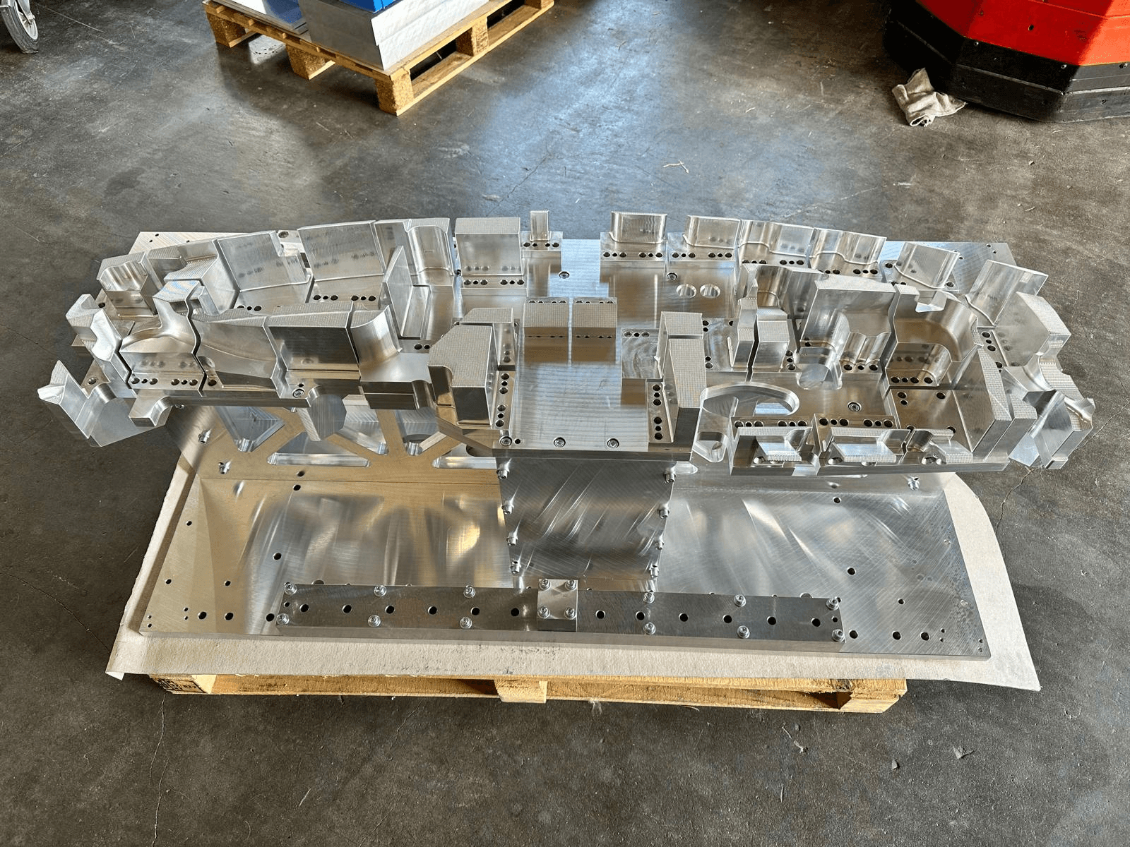 Gefertigte Konstruktion aus Aluminium